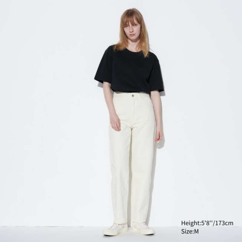 White Uniqlo U Crew Neck Short-sleeve Women T Shirts | 5143617