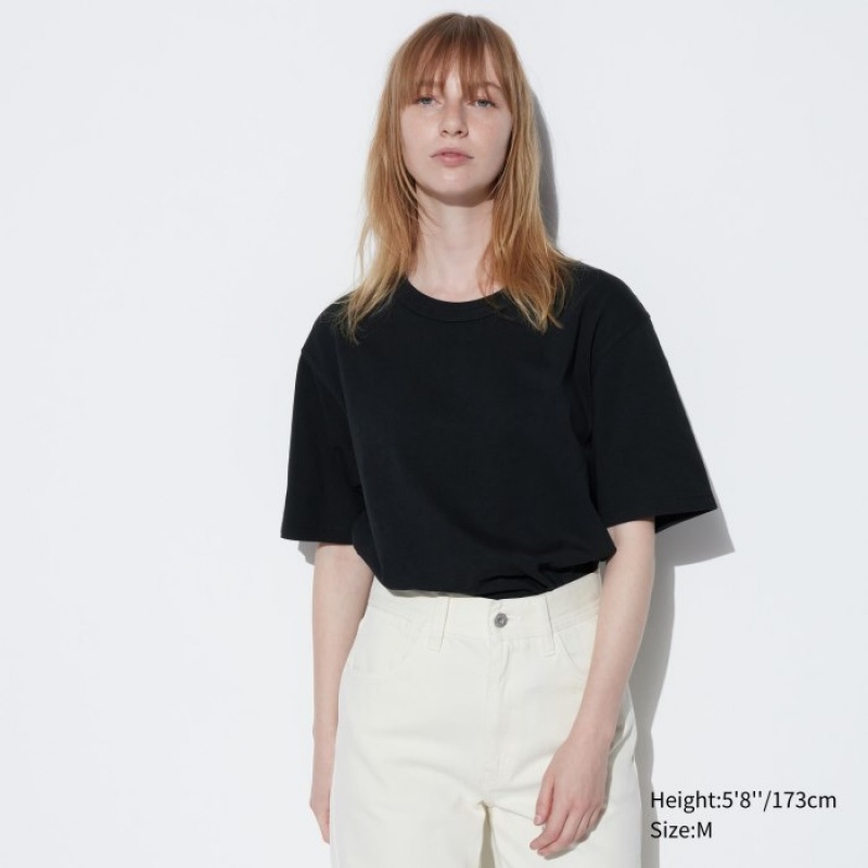 White Uniqlo U Crew Neck Short-sleeve Women T Shirts | 5143617