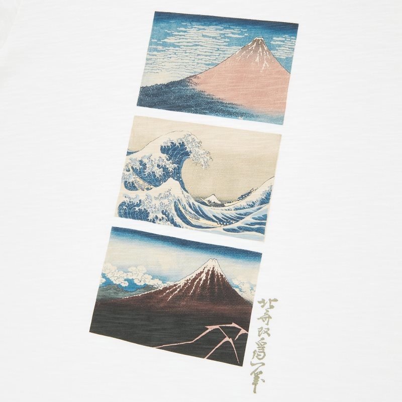 White Uniqlo Ukiyo-e Ut Short-sleeve Graphic Men T Shirts | 7593606