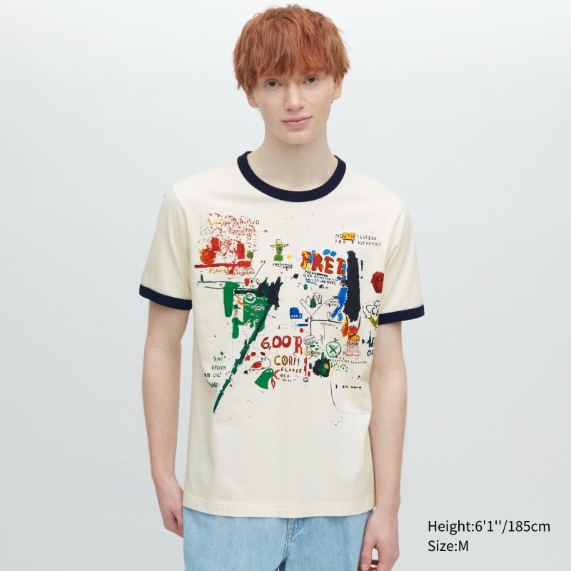 White Uniqlo Ut Archive Ut Short Sleeve Graphic Jean-michel Basquiat Men T Shirts | 8601122