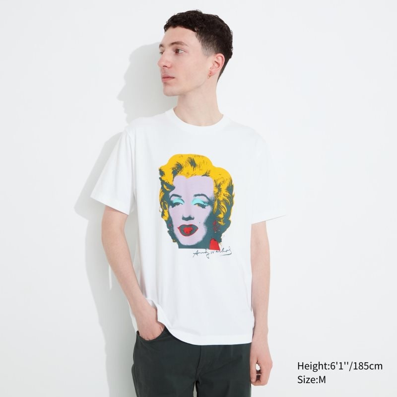 White Uniqlo Ut Archive Ut Short Sleeve Graphic Andy Warhol Men T Shirts | 2168796
