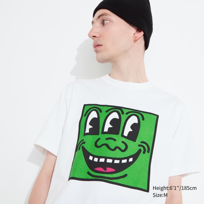 White Uniqlo Ut Archive Ut Short Sleeve Graphic Keith Haring Men T Shirts | 6497097