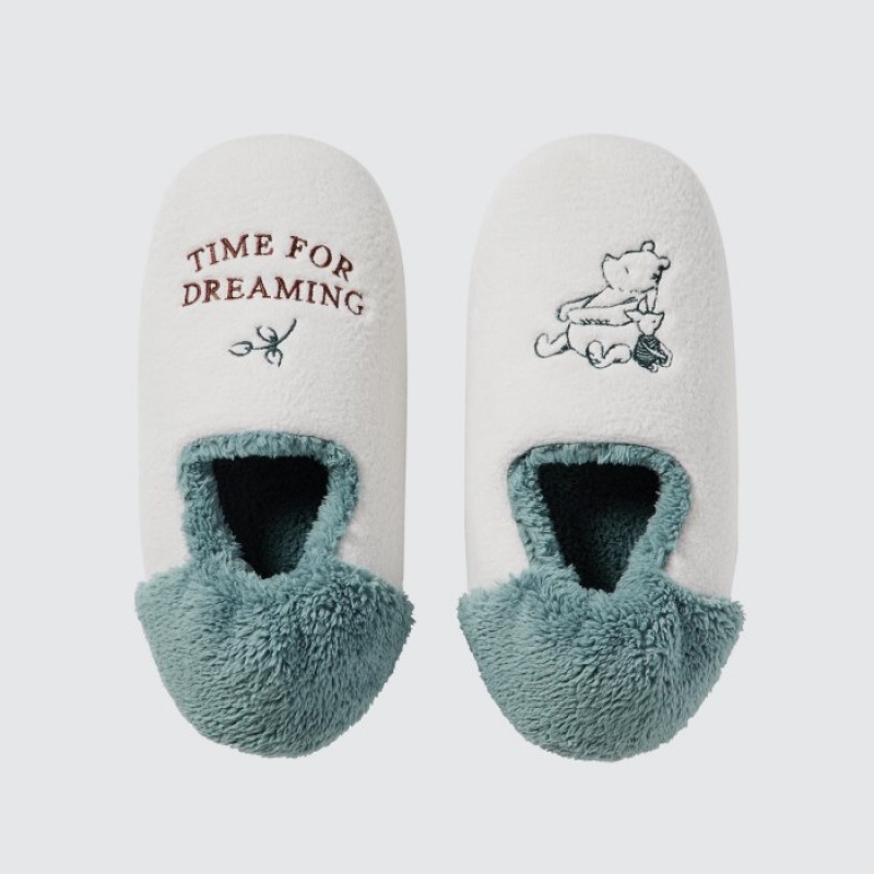 White Uniqlo Winnie the Pooh Collection Women Slippers | 4720468