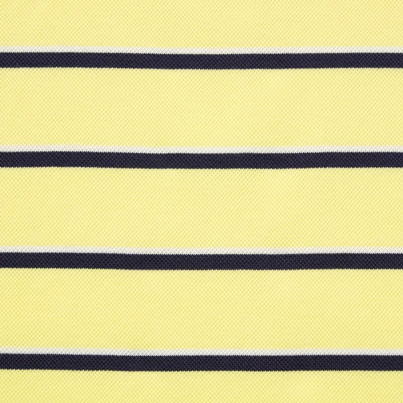 Yellow Uniqlo Dry Pique Striped Short-sleeve Men Polo Shirts | 7086676