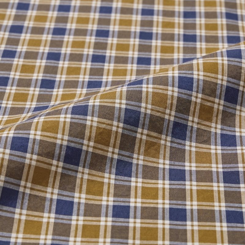 Yellow Uniqlo Extra Fine Cotton Broadcloth Checked Long-sleeve Men Shirts | 8133829