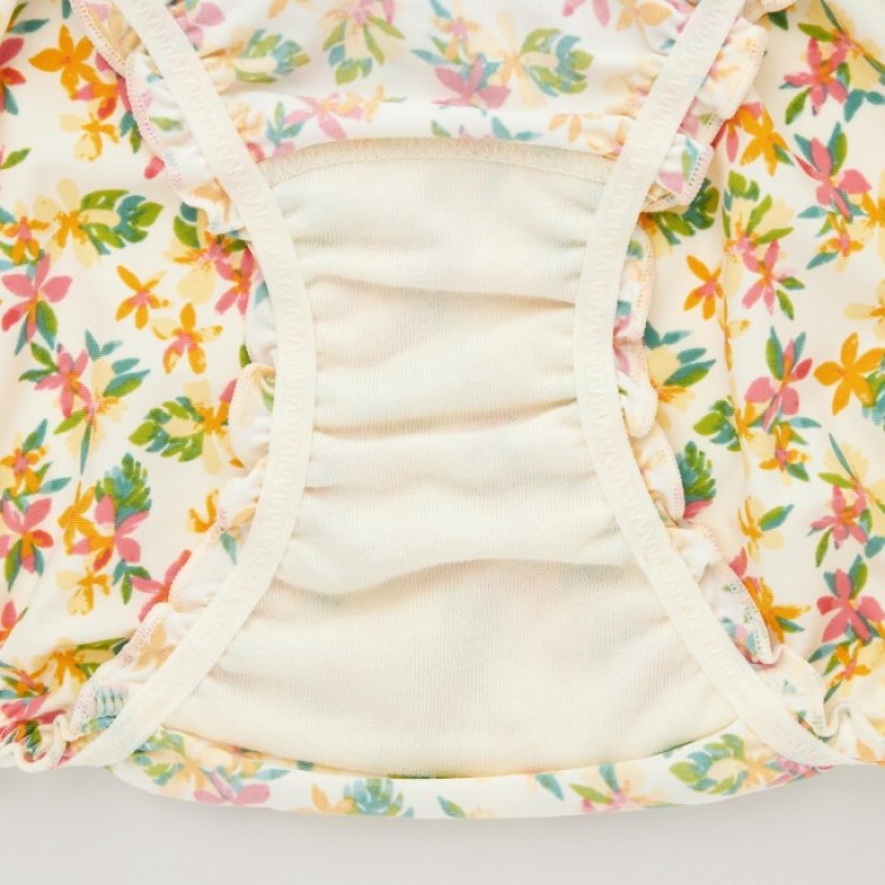 Yellow Uniqlo Frilled Mid-Rise Women Briefs | 7871712