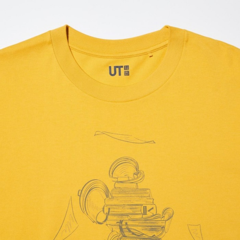 Yellow Uniqlo Mickey Stands UT Short Sleeve Women T Shirts | 3537496