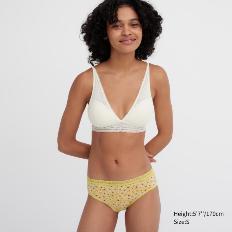 Yellow Uniqlo Mid-Rise Women Briefs | 9198899