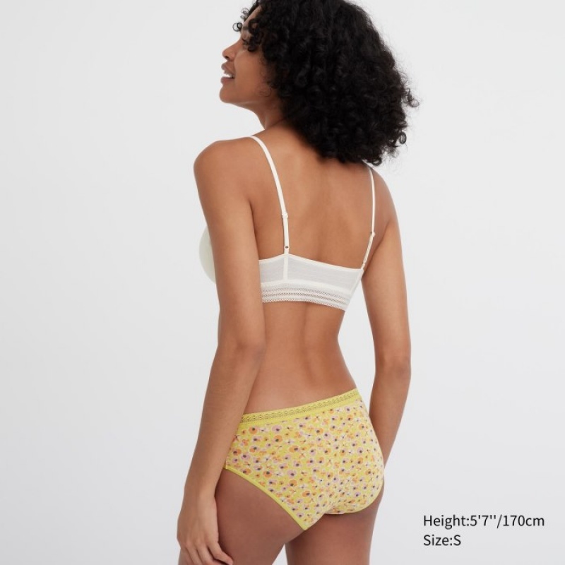Yellow Uniqlo Mid-Rise Women Briefs | 9198899