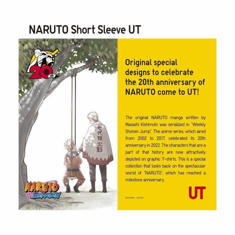 Yellow Uniqlo Naruto Ut Short-sleeve Graphic Naruto Uzumaki Men T Shirts | 3715105