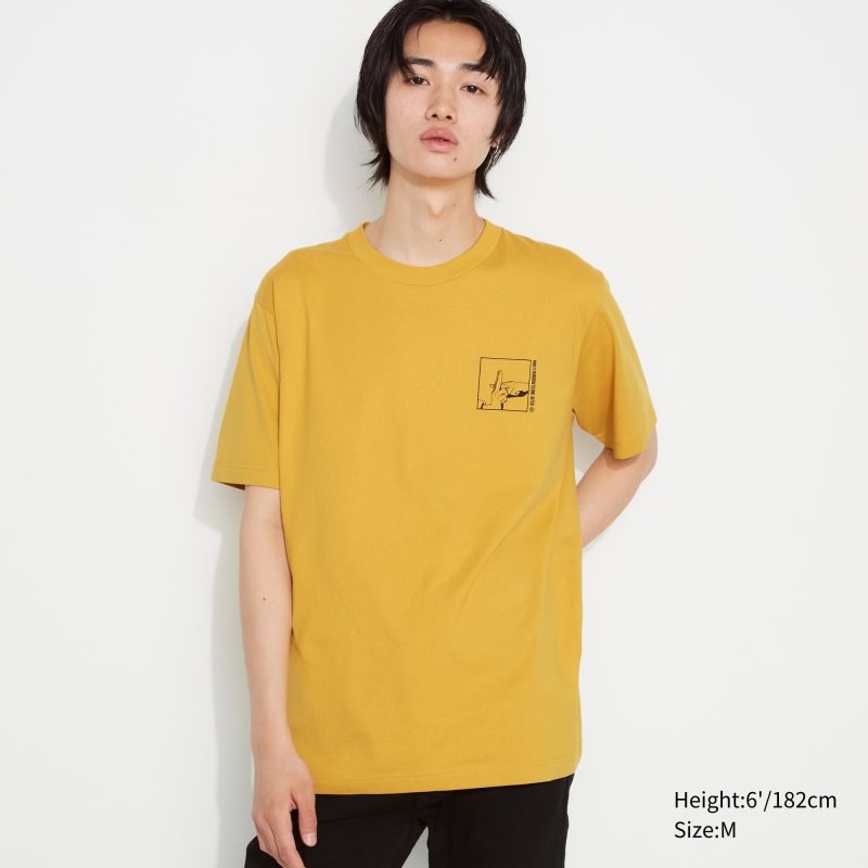 Yellow Uniqlo Naruto Ut Short-sleeve Graphic Naruto Uzumaki Men T Shirts | 3715105