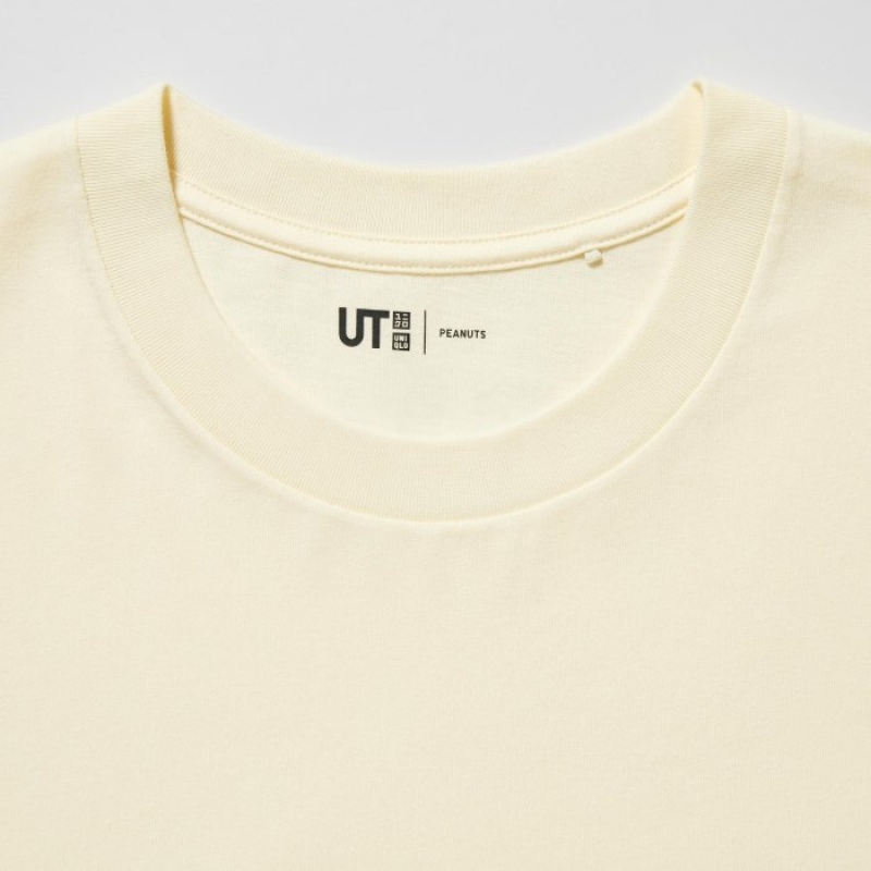Yellow Uniqlo PEACE FOR ALL Short-Sleeve Graphic Peanuts Women T Shirts | 4645361