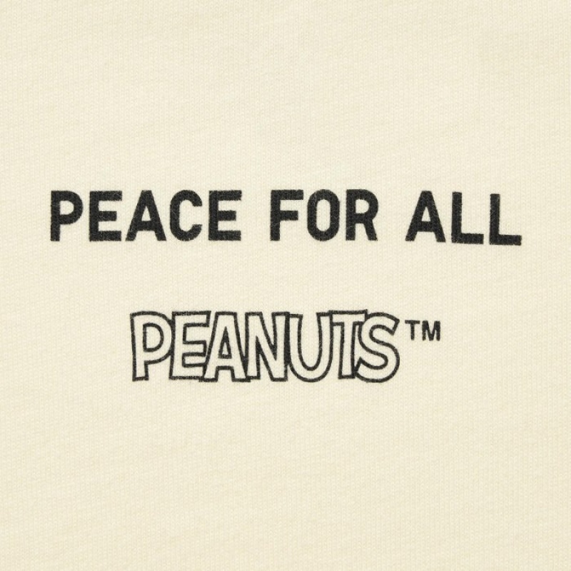 Yellow Uniqlo PEACE FOR ALL Short-Sleeve Graphic Peanuts Women T Shirts | 4645361