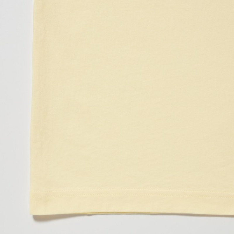 Yellow Uniqlo Peanuts Hawaii UT Short Sleeve Women T Shirts | 2114148