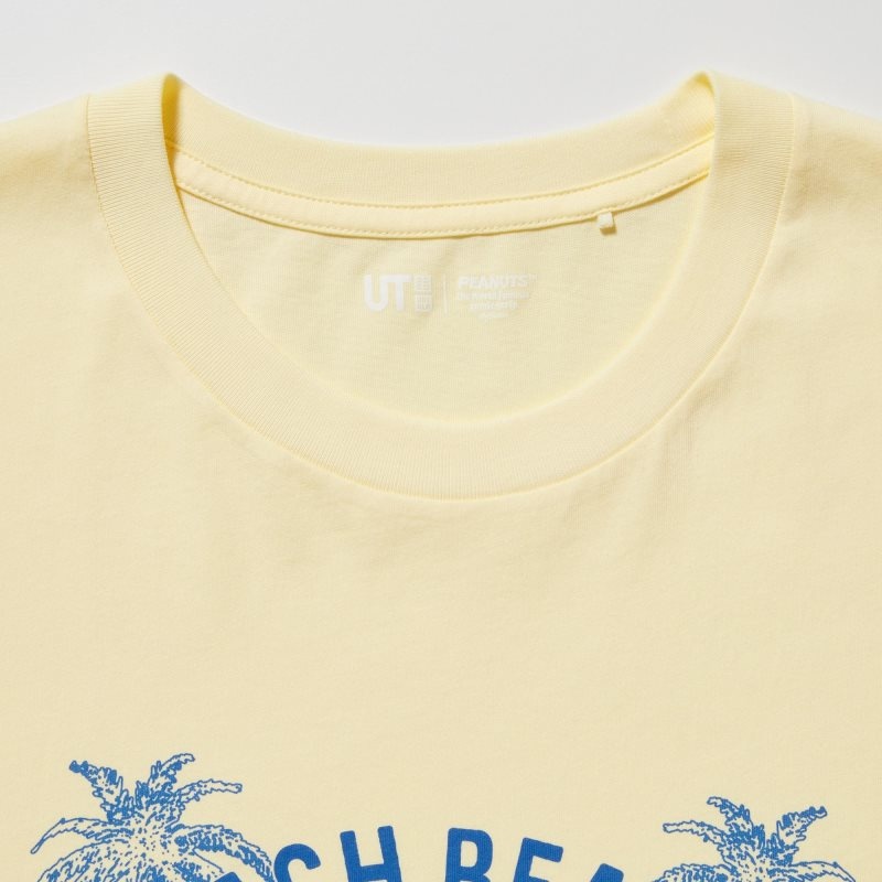 Yellow Uniqlo Peanuts Hawaii Ut Short Sleeve Graphic Men T Shirts | 7041323