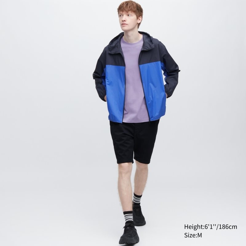Yellow Uniqlo Pocketable Uv Protection 3d Cut Color Block Men Parka | 305001