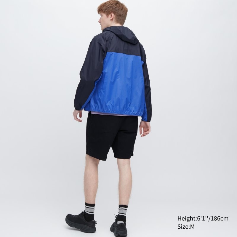 Yellow Uniqlo Pocketable Uv Protection 3d Cut Color Block Men Parka | 305001
