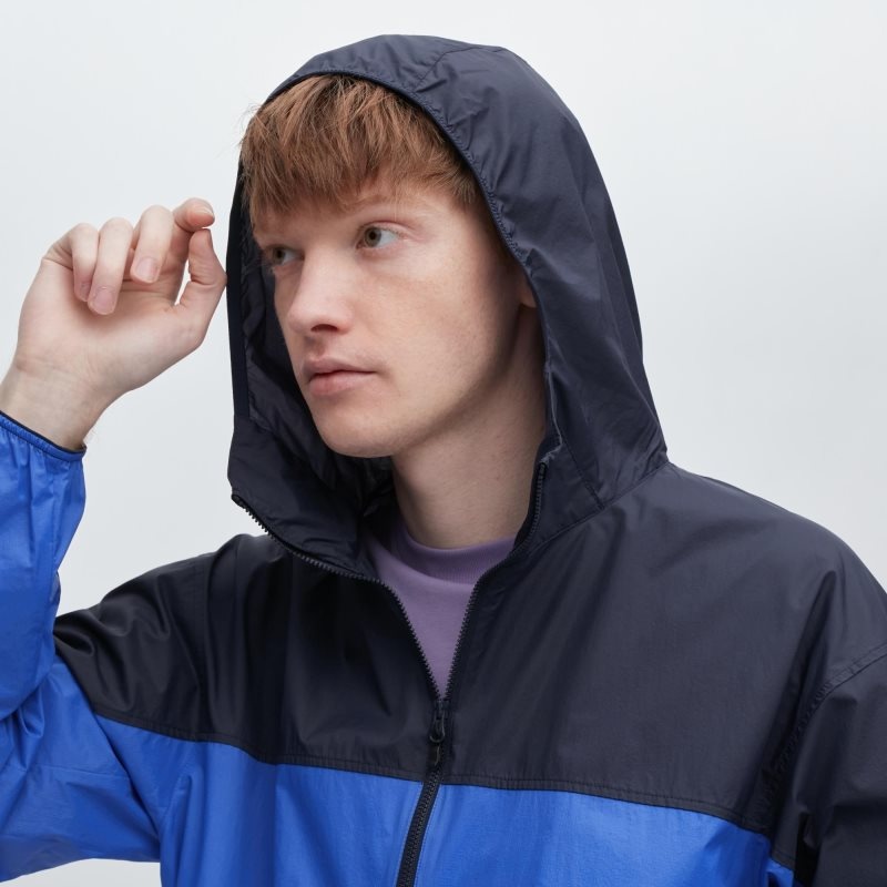 Yellow Uniqlo Pocketable Uv Protection 3d Cut Color Block Men Parka | 305001