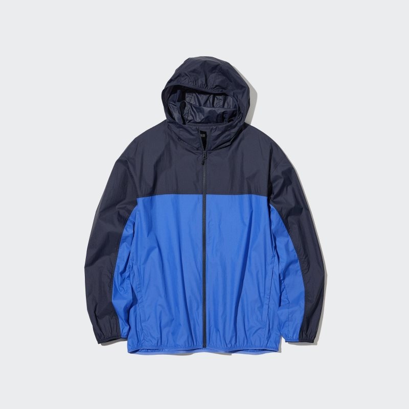Yellow Uniqlo Pocketable Uv Protection 3d Cut Color Block Men Parka | 305001