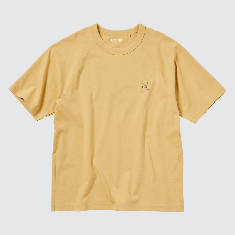 Yellow Uniqlo Retro Peanuts Ut Oversized Short-sleeve Graphic Men T Shirts | 6425689