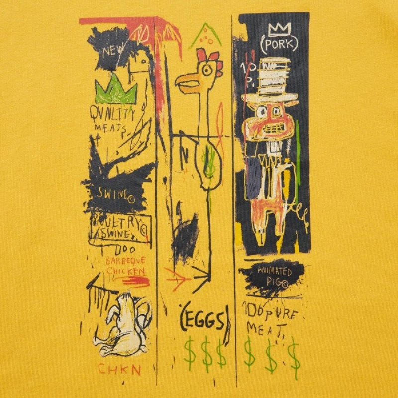 Yellow Uniqlo UT Archive UT Short Sleeve Jean-Michel Basquiat Women T Shirts | 4043314