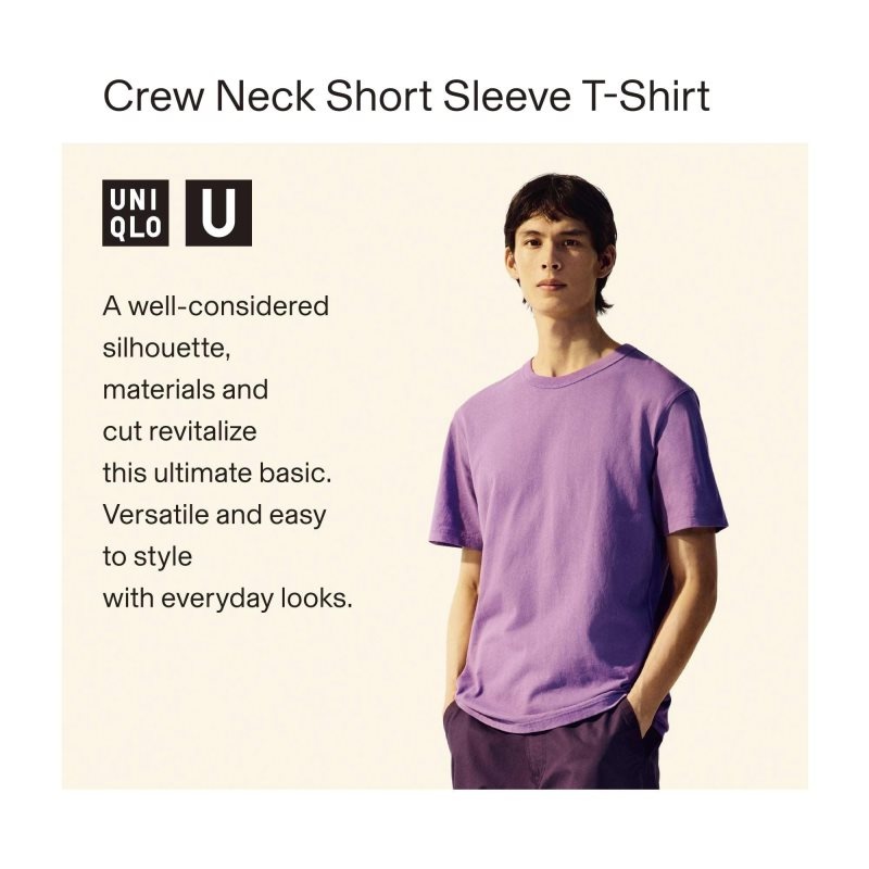 Yellow Uniqlo U Crew Neck Short-sleeve Men T Shirts | 5959119