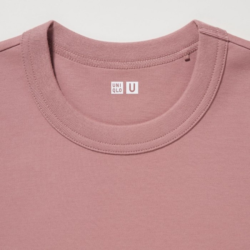 Yellow Uniqlo U Crew Neck Short-sleeve Women T Shirts | 6735489