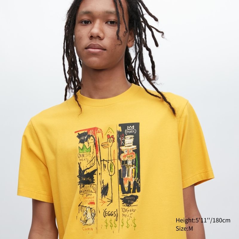 Yellow Uniqlo Ut Archive Ut Short Sleeve Graphic Jean-michel Basquiat Men T Shirts | 1685501